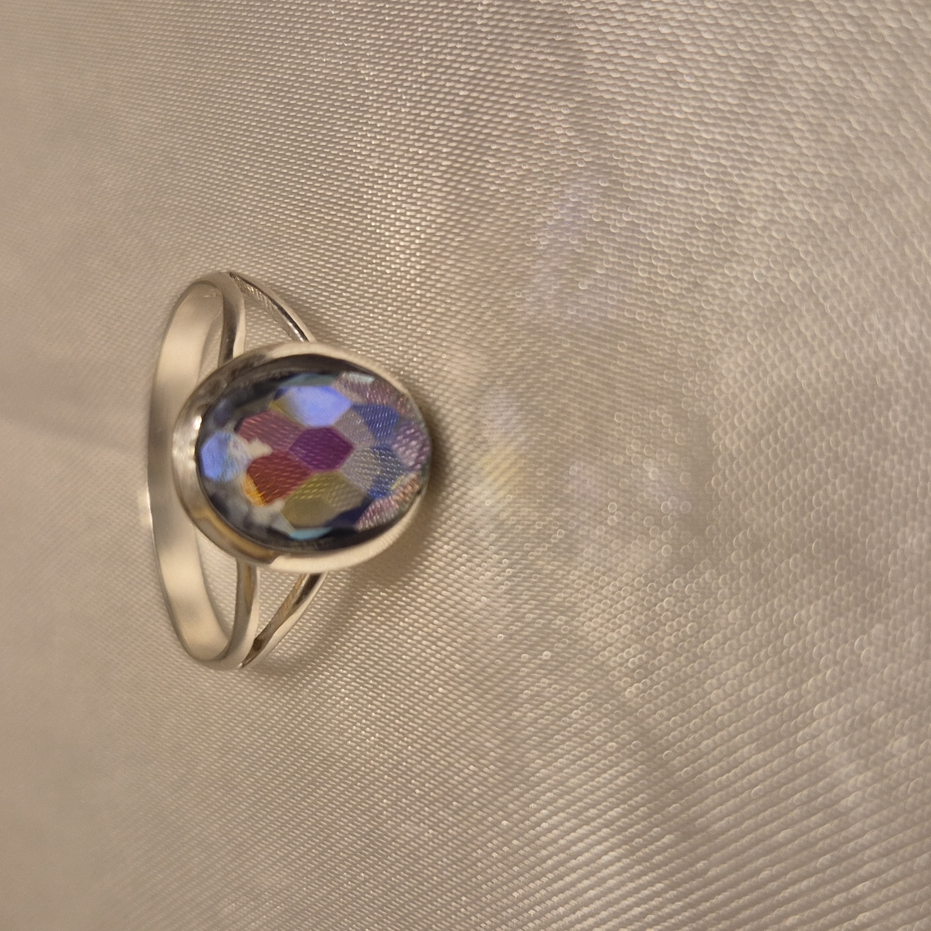Handmade Sterling Silver Mystic Topaz Ring 25$